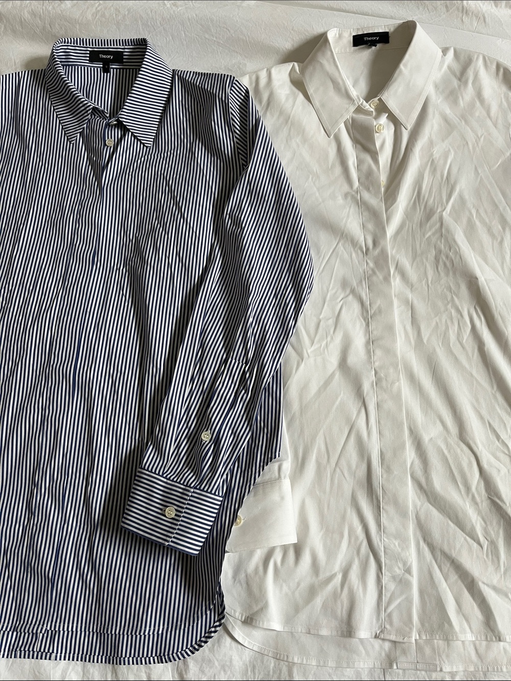 Theory lot of 2 button up proffesional business collegiate shirts stripes plain - Picture 2 of 9